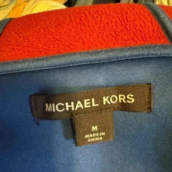 Michael Kors Track Jacket Men’s Size Medium Royal Blue Full Zip Up Hooded Size M - Picture 9 of 11